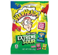 Warheads mega sour assorted candy