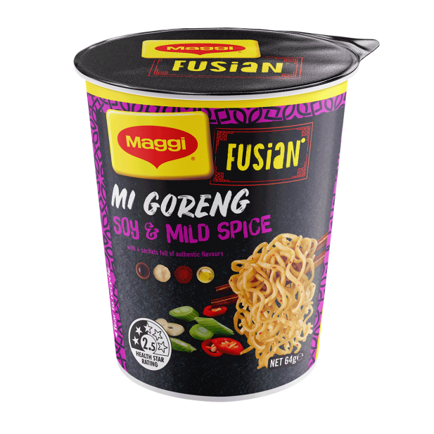 MAGGI FUSIAN Noodles Mi Goreng Soy & Mild Spice Flavour Cup