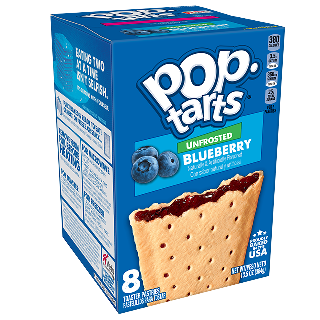 Pop tarts unfrosted blueberry