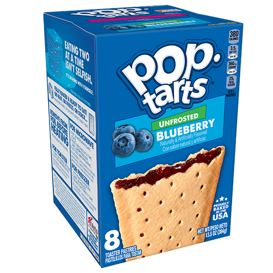 Pop tarts unfrosted blueberry