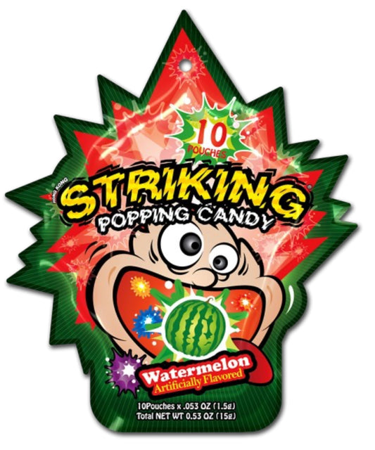 Striking popping candy watermelon