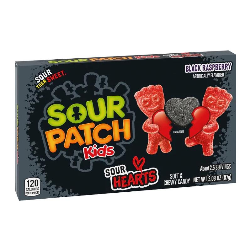 Sour Patch hearts black