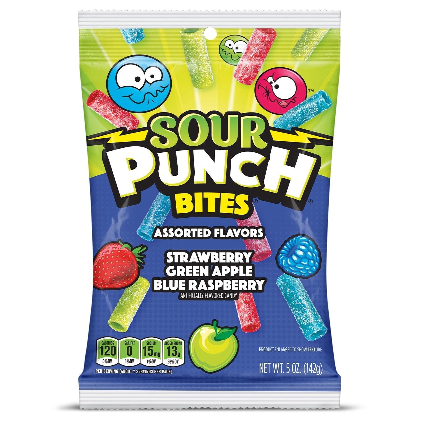 Sour punch bites assorted flavors 142g جيلي ساور ينش  متنوع