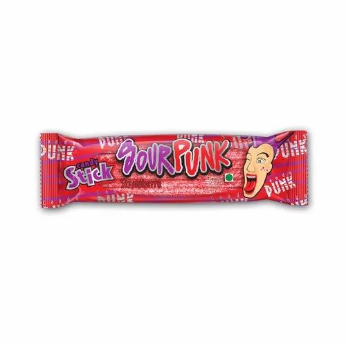 Sour punk candy stick strawberry