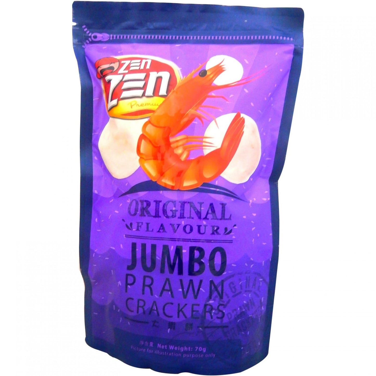 Zen Zen Premium Origianal Flavour Jumbo Prawn Crackers 70g