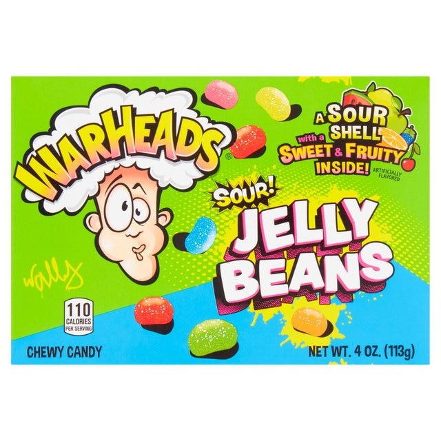 علبة حلوى جيلي بينز من Warheads.