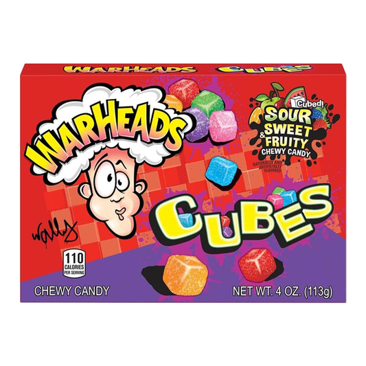 Warheads sour cubes jelly box .